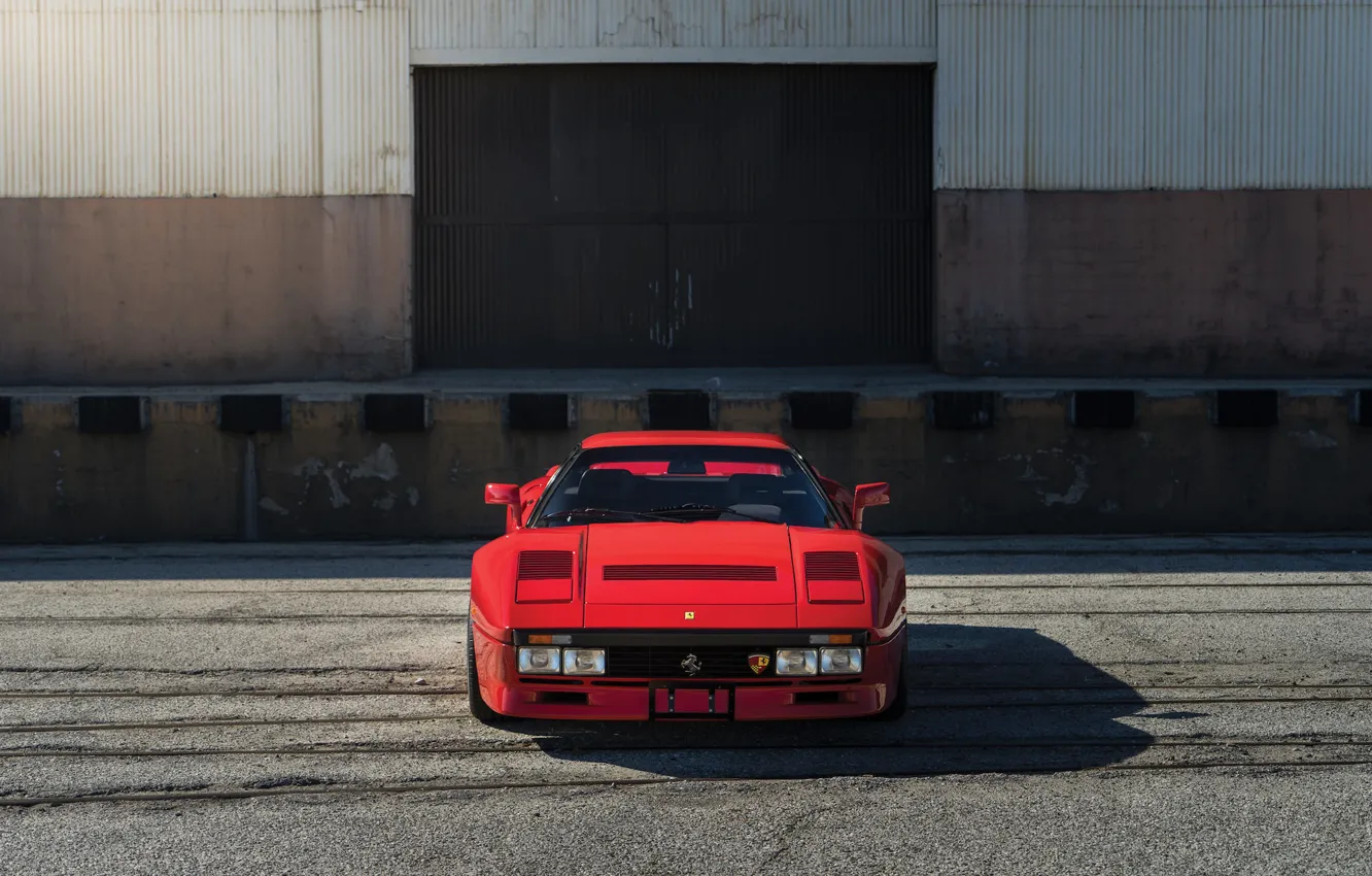 Фото обои красный, Ferrari, Red, спорткар, sportcar, GTO, classic, urban, 288