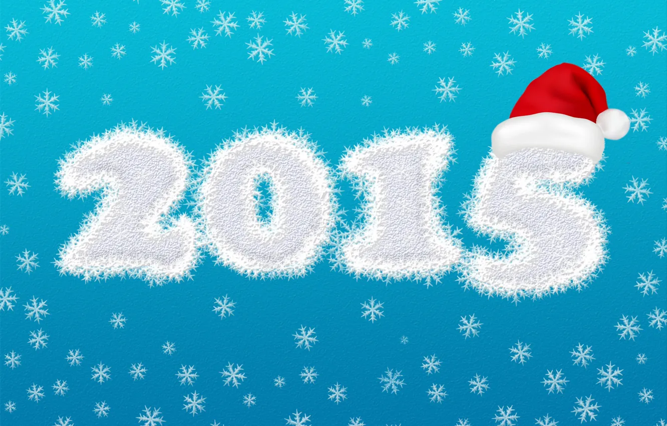 Фото обои зима, снег, снежинки, праздник, новый год, 2015