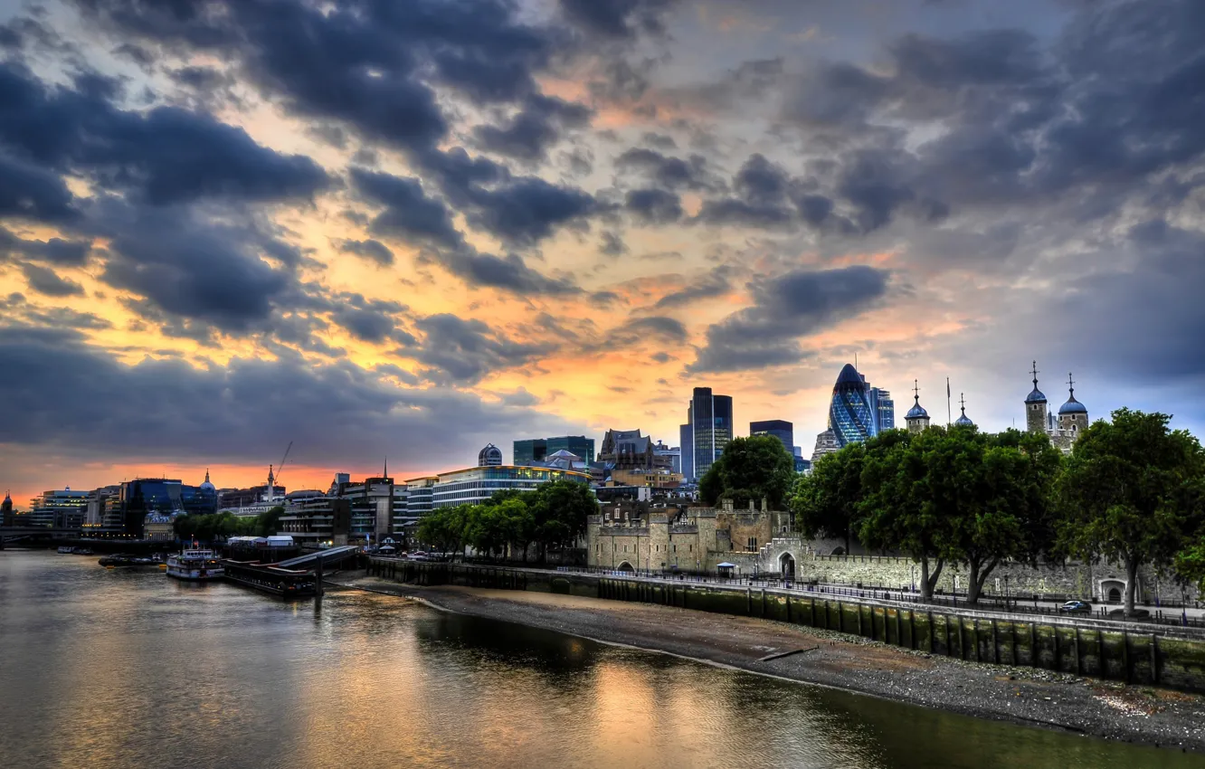 Фото обои закат, Англия, Лондон, sunset, London, England