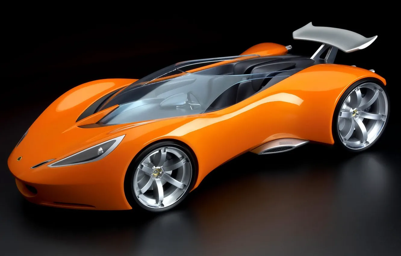 Фото обои оранжевый, Lotus, родстер, концепт-кар, Hot wheels