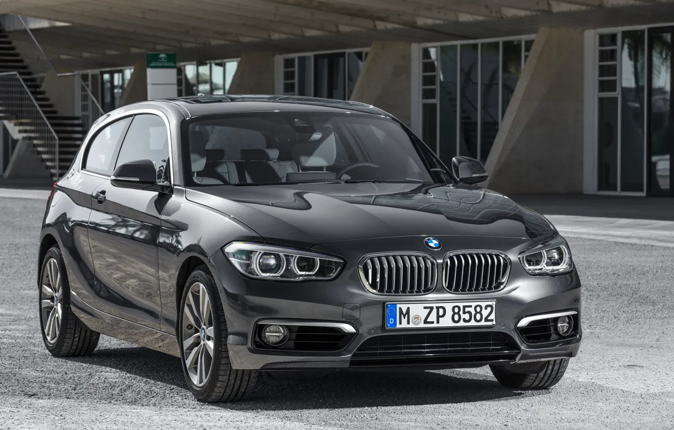 Фото обои фото, Черный, BMW, Автомобиль, 2015, Металлик, Urban Line, 120d