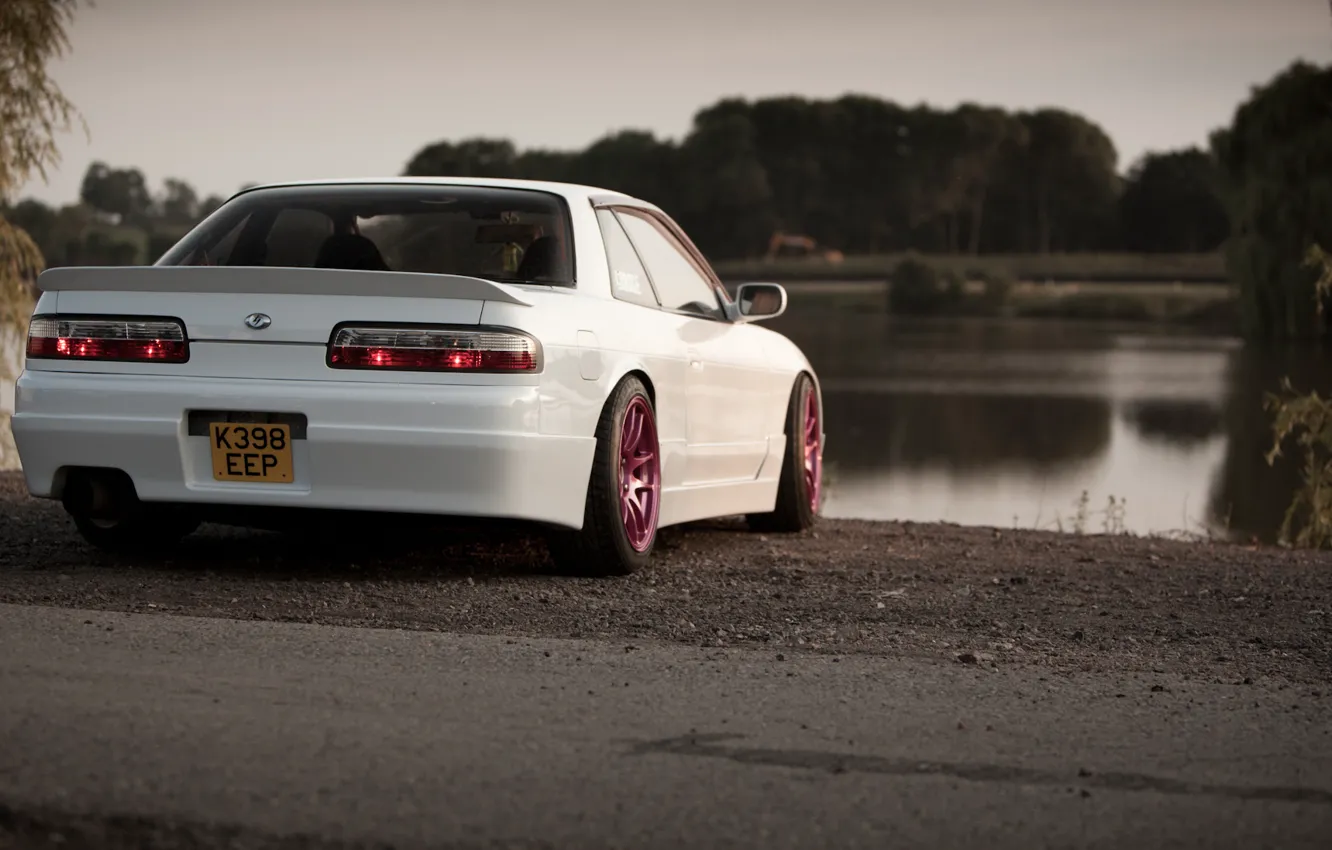 Фото обои Silvia, Nissan, S13, Stance. 