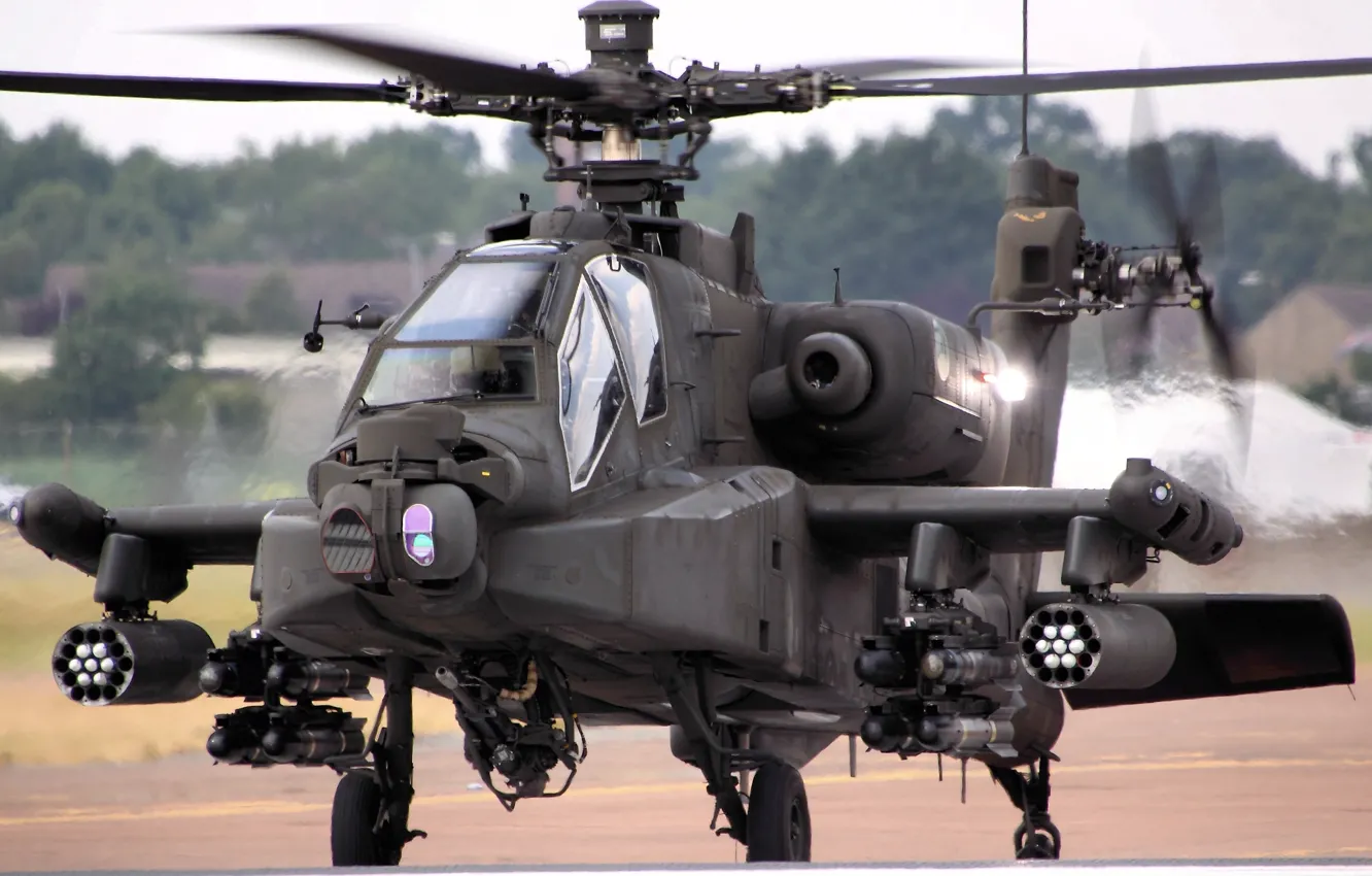 Фото обои вертолёт, Apache, AH-64D, ударный, основной, "Апач". 